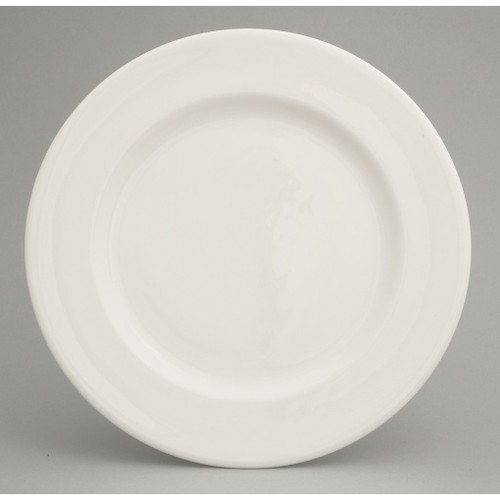 White china dinner plate 10.5" 27cm bone china rimmed plates 27 cm SET
