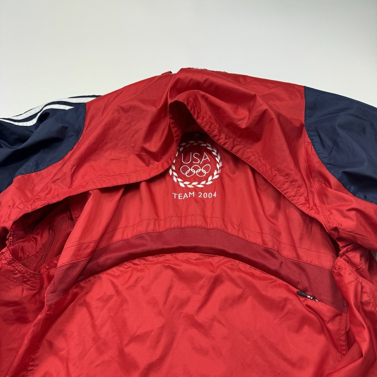 Men's Adidas 2004 U.S. Olympic Team Full Zip Windbreaker Jacket