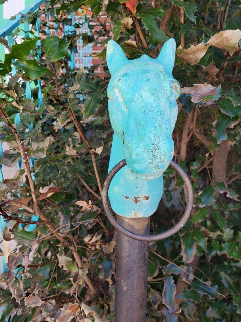 Antique Metal Horse Head Hitching Post Topper Vintage eBay