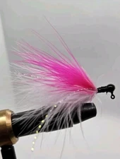 10- 1/64 oz Hand Tied Marabou Jigs #8 hook White Pink Black Panfish Walleye Bass