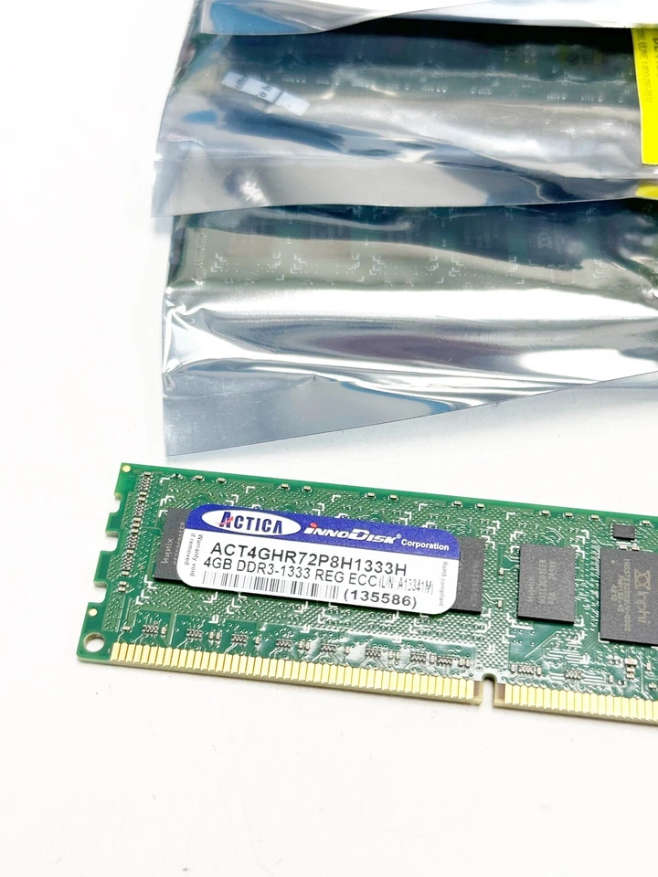 6X InnoDisk ACTICA 4GB DDR3-1333 Reg ECC Memory ACT4GHR72P8H1333H Server Memory - Image 2 of 3