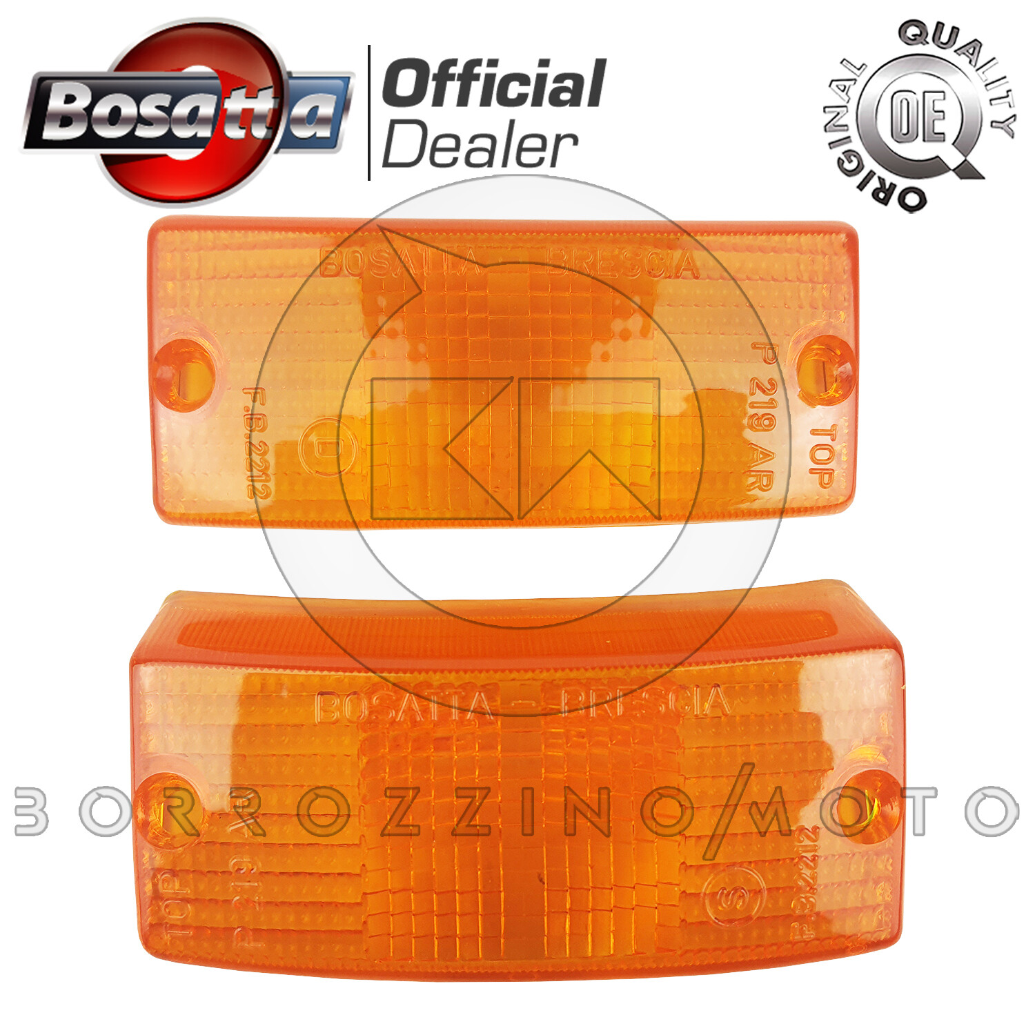 COPPIA PLASTICHE GEMME FRECCE ANTERIORI PER VESPA PX 125-150-200 ARCOBALENO