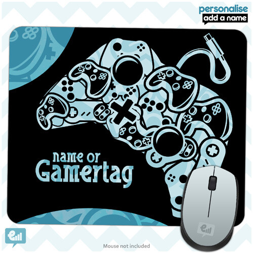 Personalised BOYS GAMER Controller Mouse Mat Pad Kids PC Laptop Computer Room - Picture 1 of 1