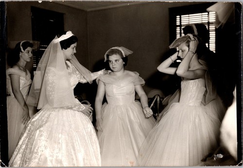 1950 's foto candida al matrimonio DON'T DO IT SISTER - umoristico - foto originale. - Foto 2 di 2