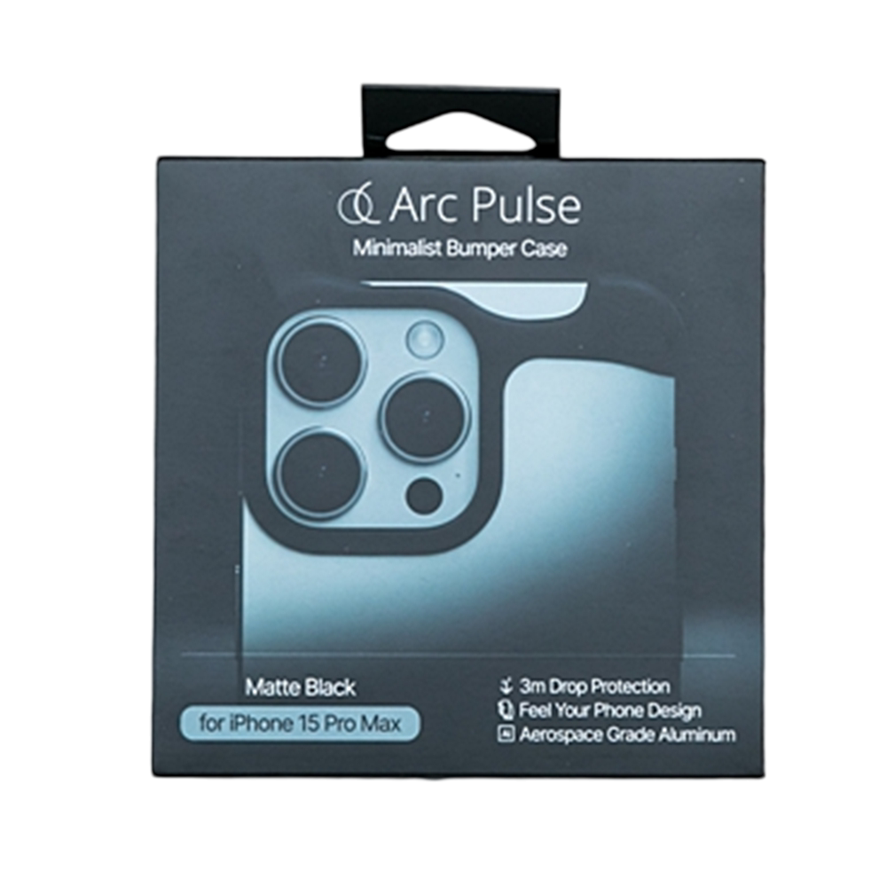 Arc Pulse iPhone 16 Pro Matte Black Minimalist Aluminum