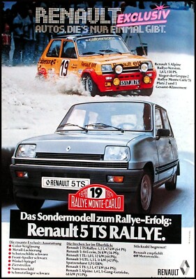 Renault 5 TS und Renault 5 Alpine, originale Werbung aus 1978