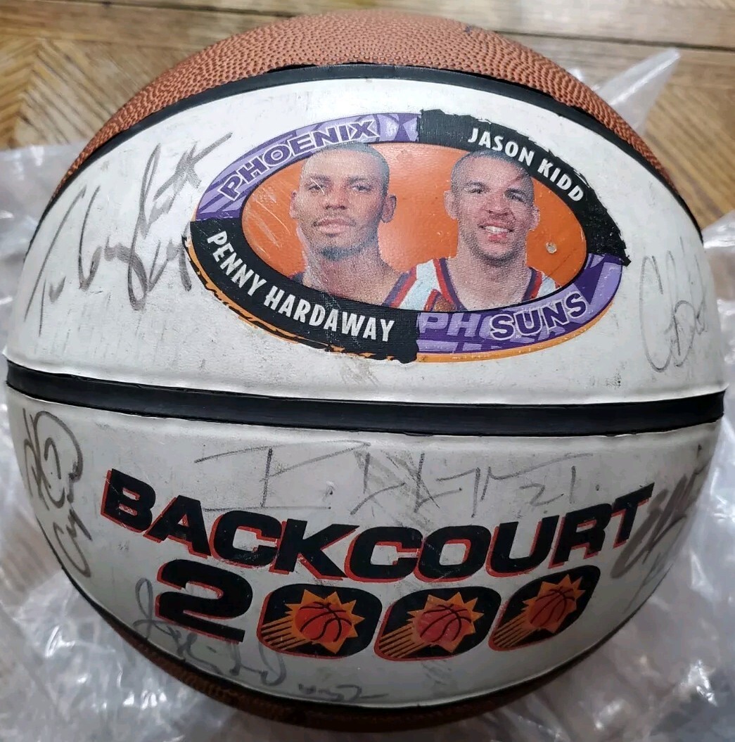2000-2001 Phoenix Suns Team Signed Basketball NBA Jason Kidd