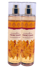 2 BATH  BODY WORKS PUMPKIN SWIRL CAKE FINE FRAGRANCE MIST SPRAY 8 FL OZ NEW