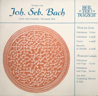 その他 Johann Sebastian Bach LP LP Johann Sebastian Bach , Hermann Dick Werke von Joh. Seb