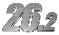 26.2 marathon chrome auto emblem decal usa made