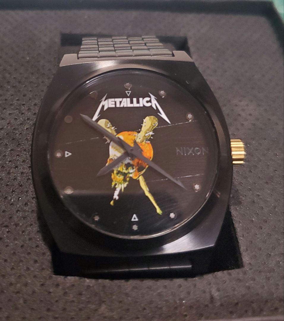 NIXON METALLICA Time Teller PUSHEAD Watch Skull With Box Used