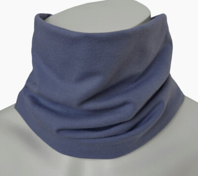 Herren Schal Loop uni einfarbig blau 95% Baumwolle 5% Elasthan Rundschal 1158