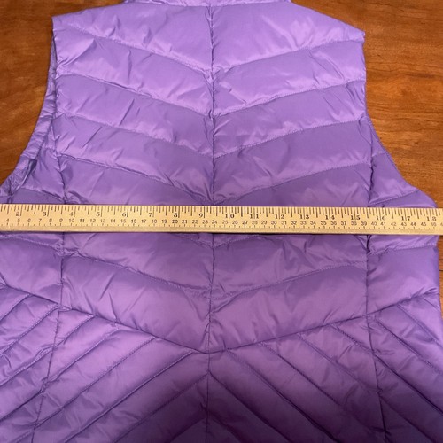 Chaleco acolchado Talbots acolchado relleno crema púrpura cremallera completa para mujer mediano - Imagen 5 de 6