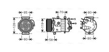 AVA QUALITY COOLING PEAK322 Kompressor, Klimaanlage für CITROËN,PEUGEOT