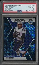 2020 Panini Mosaic Tom Brady MVPs Genesis #298 Football Card PSA 10 GEM MT