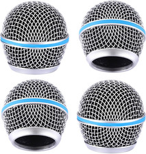 Beta58A Steel Mesh Microphone Grill Head, Blue Microphone Grille Replacement Hea