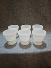 Milk Glass Sherbet Dessert Cups Grape Pattern By Anchor Hocking Vintage Set Of 6