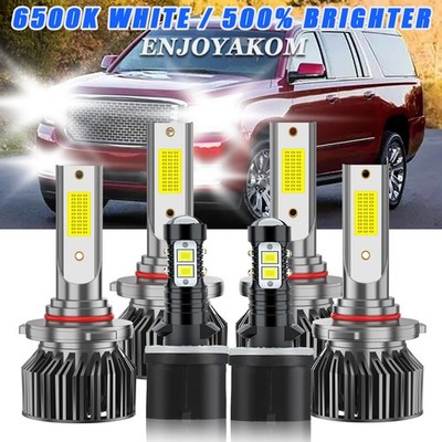 For GMC Yukon XL 1500 2000-2006 LED Headlight High&Low Beam Fog Light Bulbs