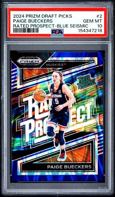 PSA 10 2024 Prizm Draft Picks Paige Bueckers Rated Prospect Blue Seismic 023/149