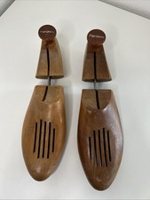 Vintage Florsheim Mens Natural Wooden Shoe Tree Stretcher Spring Loaded Size 9/3