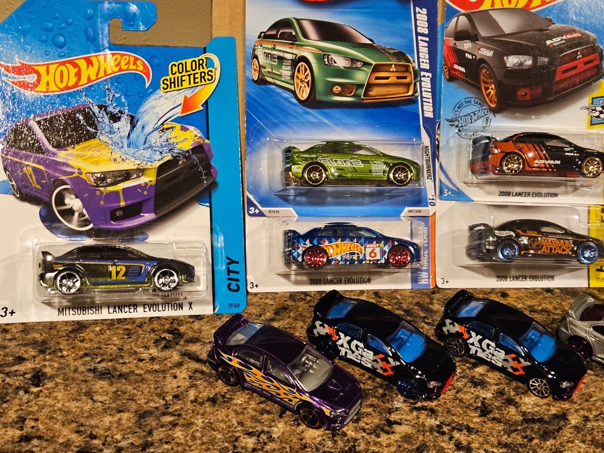 Hot Wheels Matchbox Lot of 13 2008 Mitsubishi Lancer Evolution X