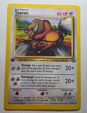 WOTC Tauros 47/64 Jungle 1st Edition 1999 English Shadowless LP on eBay