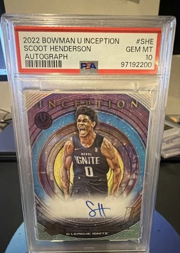 🔥🔥2022-23 Inception University - Autographs Scoot Henderson #BIA-SHE (AU, RC)
