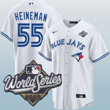 Men's Blue Jays #55 Tyler Heineman 2025 World Series Jersey All Stitched