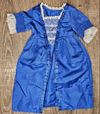 American Girl Felicity Holiday Gown Blue Satin Dress 1995 Pleasant Company
