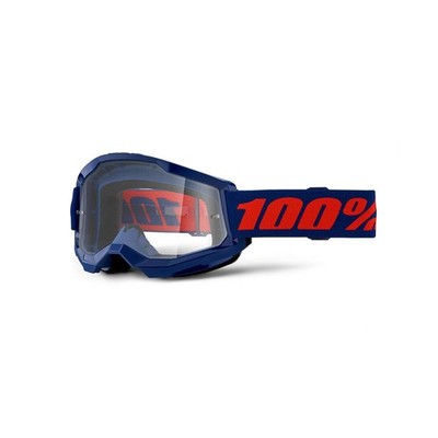 100% Strata 2 Goggle - Clear Lens FA23 navy 