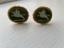 Vintage DANTE Cufflinks Cameo Pegasus Horse Greek Mythology Museum Masterpiece C
