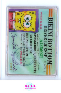 SPONGEBOBS DRIVERS LICENSE /99 2025 TOPPS CHROME SPONGEBOB SQUAREPANTS SW 1 EN
