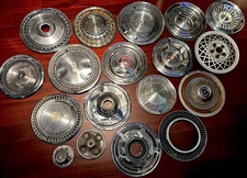 Vintage Mixed Hubcap Lot of 18 – Wall Art Decor Scrap Metal Parts Rat Rod