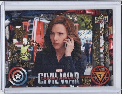 2016 Captain America: Civil War Black Widow Gold Card #42, 6 of 10