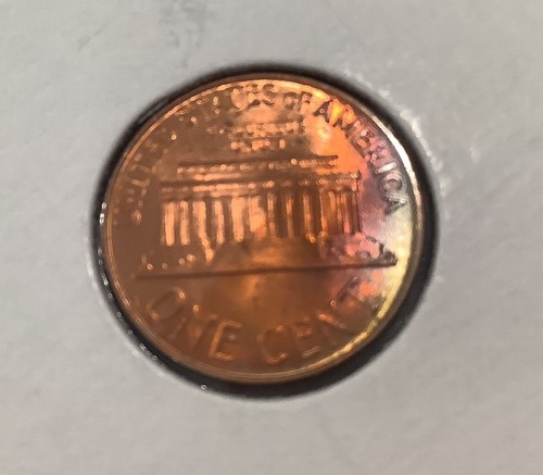 1963 P Lincoln Penny Cent Rainbow ๐ Toned DDO Errors Uncirculated # 1 - Picture 4 of 16
