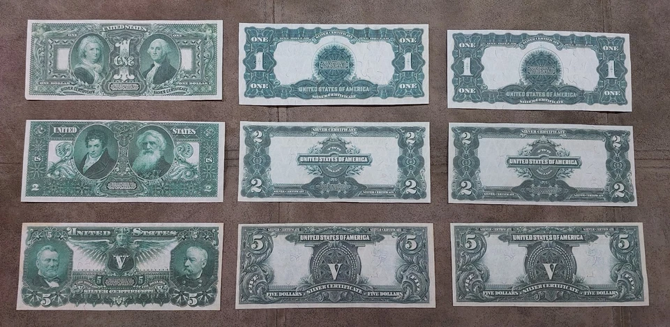 Reprint on paper with W/M United States Silver Notes 1896-1899 y. NEW*NEW*NEW* - Image 2 of 4