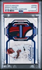 2023 PANINI FLAWLESS DUAL PATCHES SAPPHIRE #DPBH BRADY HOUSE 7/7 PSA 6