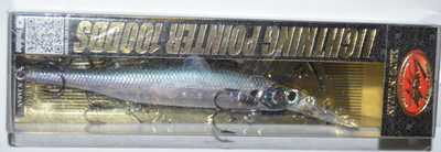 lucky craft lightning pointer 100dds sinkn jerkbait 4'' silver cheek ghost minnow