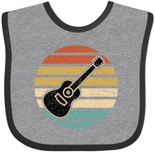 Inktastic Guitar Music For Guitarist Musician Baby Bib Instrument Vintage Folk