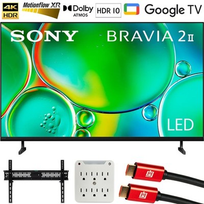 Sony BRAVIA 2 II 50 inch 4K HDR Smart LED Google TV (2025) w/ Accessories Bundle