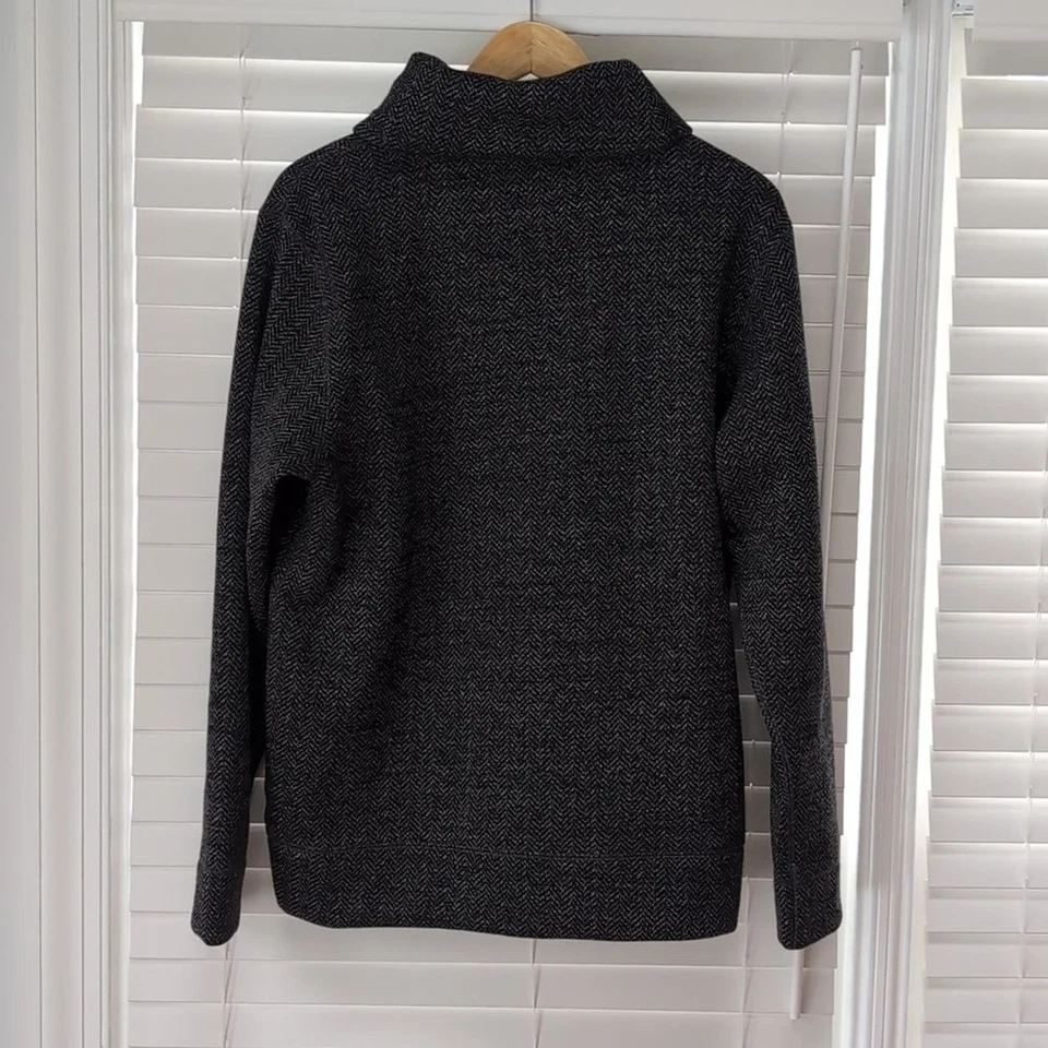 Beams Plus Japanese XL Herringbone Fleece Shawl Neck Jacket Luxury Streetwear - Image 4 of 4