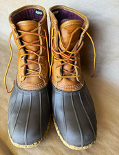 L.L.Bean Men s Duck Boots GORE-TEX Waterproof Brown/Black Leather US 10