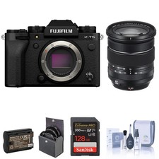 Fujifilm X-T5 Mirrorless Camera, Black with XF 16-80mm f/4.0 R OIS WR Lens, 128G