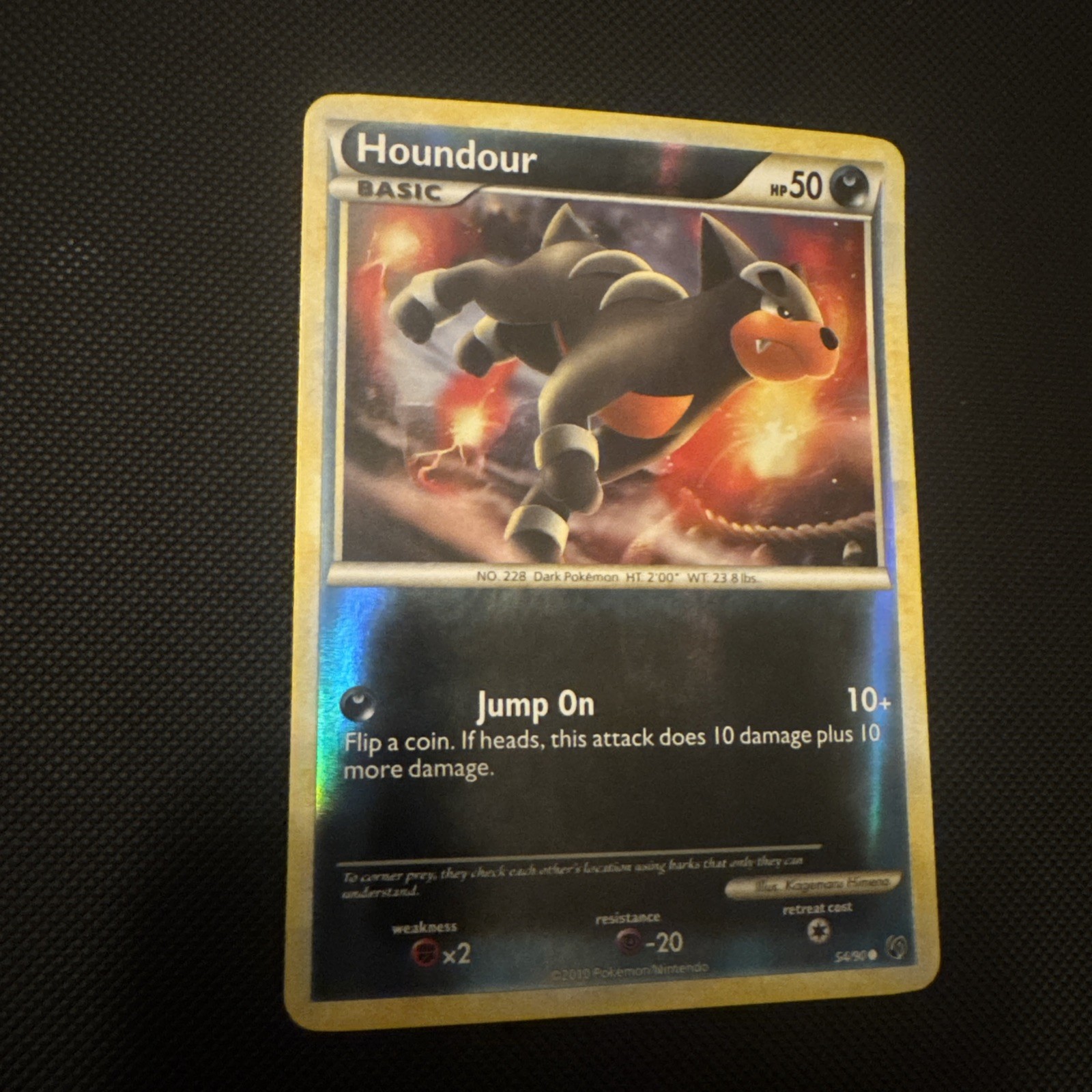 Houndour 54/90 Reverse Holo - HGSS Undaunted - Pokemon Card  