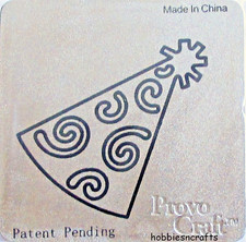 PARTY HAT CUTTING DIE CUTTLEBUG 2 "x 2" - BIRTHDAY SET Fits roller type machines