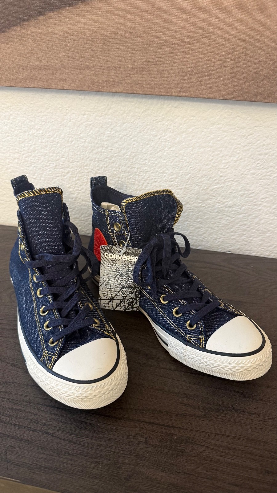 Dark Denim All Star High Top Converse Sneakers Women’s Size 11 Mens 9