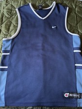 Nike Vintage 90s Men's Basketball Jersey Blue Large