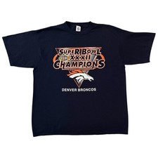 Vintage 1998 Denver Broncos Super Bowl XXXII Champions T-Shirt 2XL Logo 7 NFL