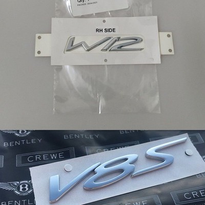2021 Bentley Flying Spur W12 Badge leaf sub emblem V8 displacement car sticker