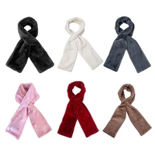 Soft Faux Pull-Through Scarf,Warm Soft Fashion Wrap with Zipper Pocket